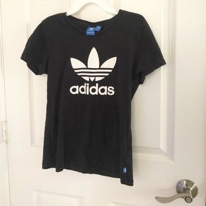Adidas Logo Black Shirt Size S